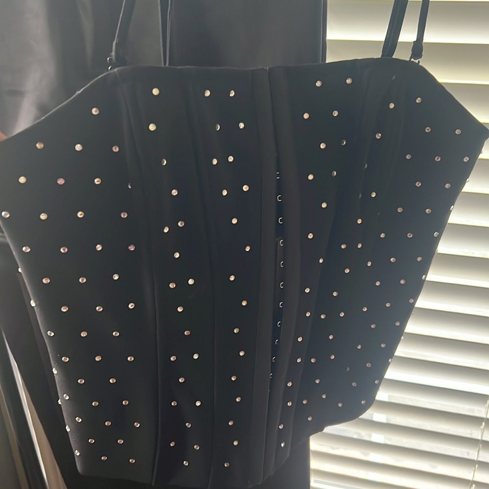 Black Rhinestone Bustier - Picture 3 of 4